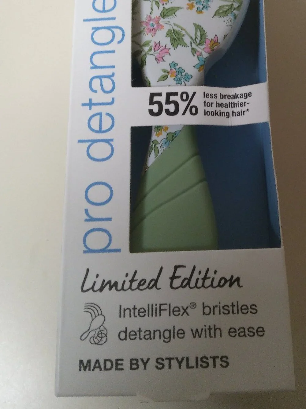 NIB Wet Brush Pro Detangler Hair Brush - Limited Edition Garden Party - Green